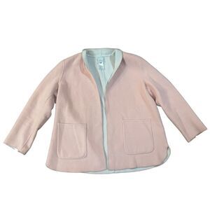 Chicos wool blend bright pastel‎ pink jacket blazer size womens 3P